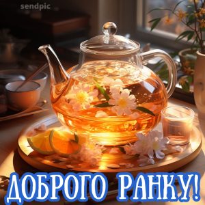 Добрий ранок з чашкою чаю