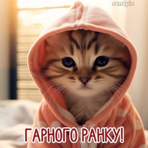 Кіт в піжамі: гарного ранку