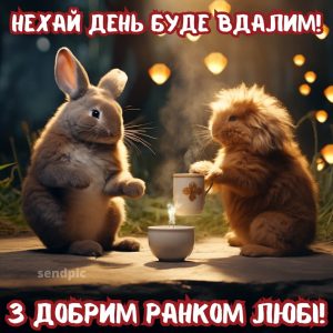 Нехай день буде вдалим з добрим ранком любі