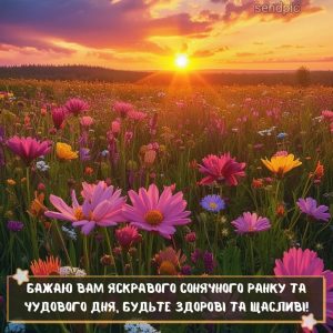 Вітання бажаю якскравого сонячного ранку та чудового дня, будьте здорові та щасливі!