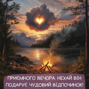 Приємного вечора. Нехай він подарує чудовий відпочинок!