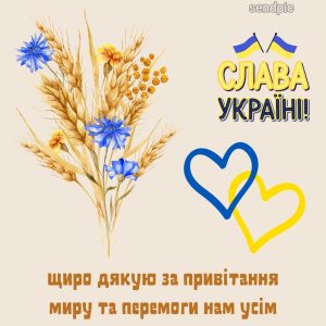 Щиро дякую за привітання. Миру та перемоги нам усім.